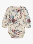 Newbie Baby Floral Bodysuit, Birch