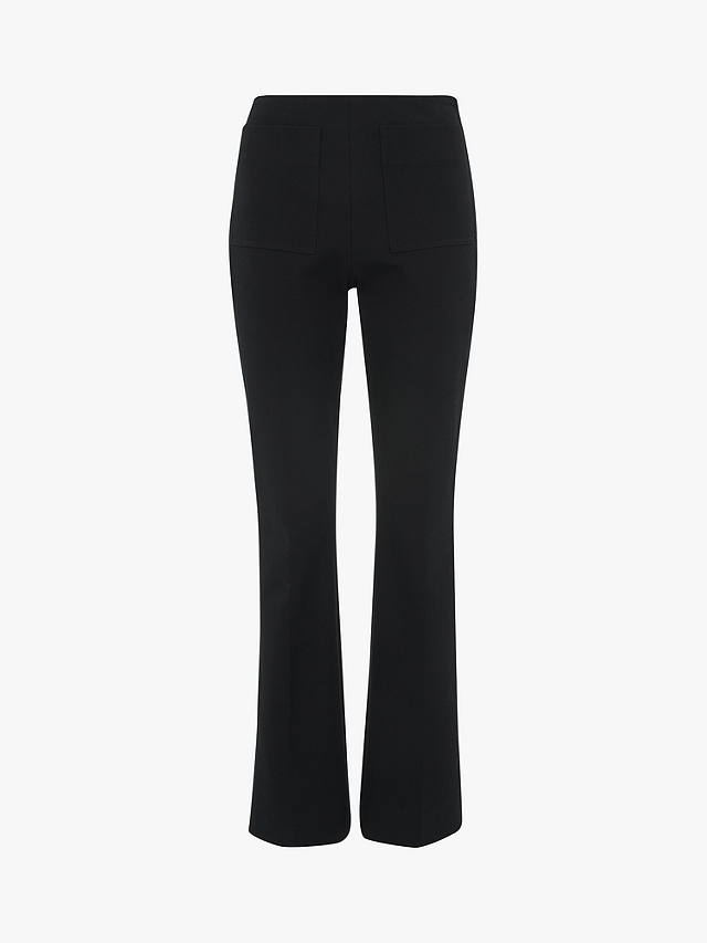 Whistles Lucy Kick Flare Trousers, Black