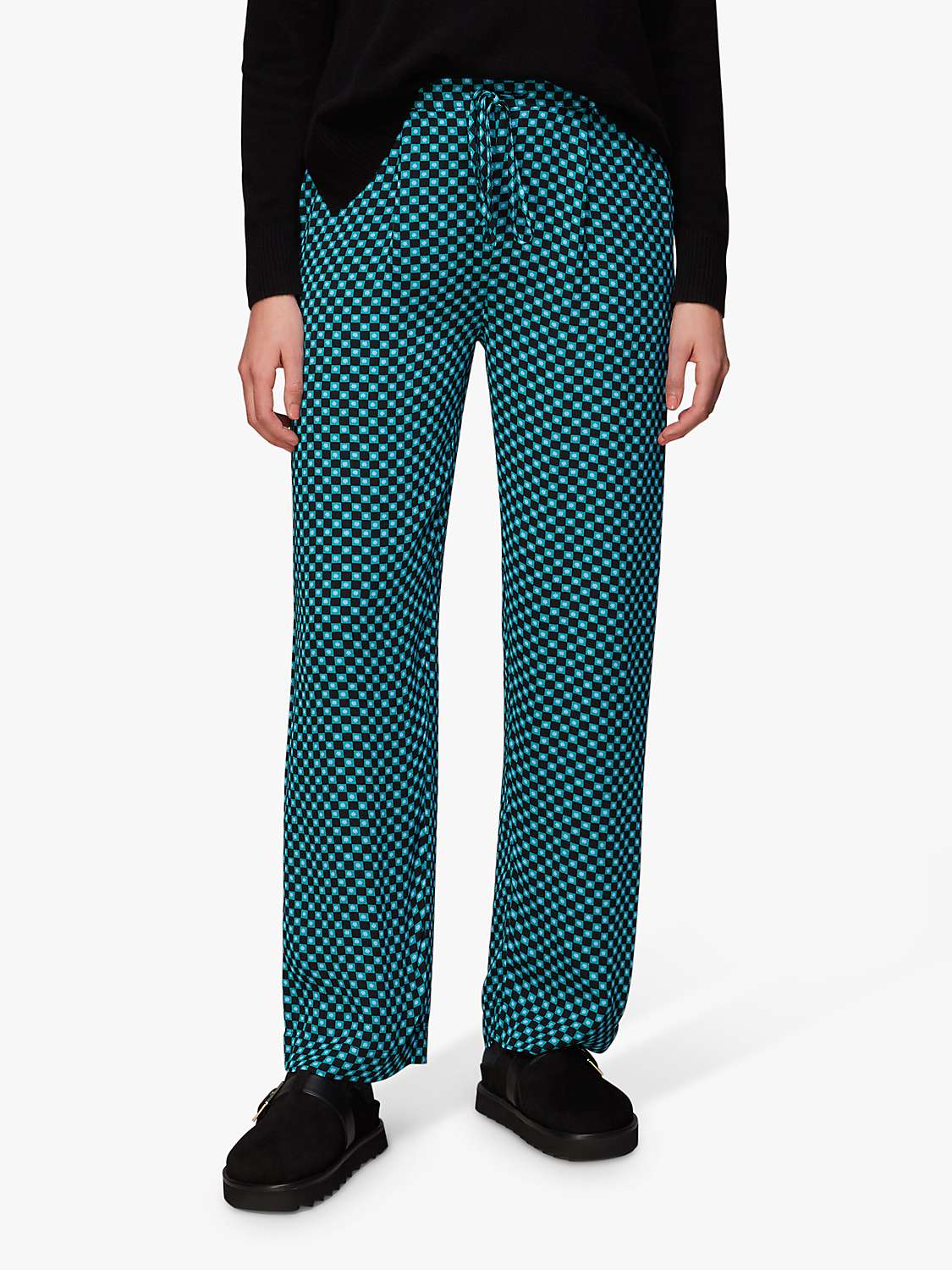 Buy Whistles Pippa Sun Check Print Trousers, Multi Online at johnlewis.com