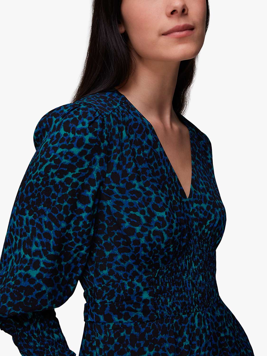 Buy Whistles Forest Leopard Print Jumpsuit, Teal/Multi Online at johnlewis.com