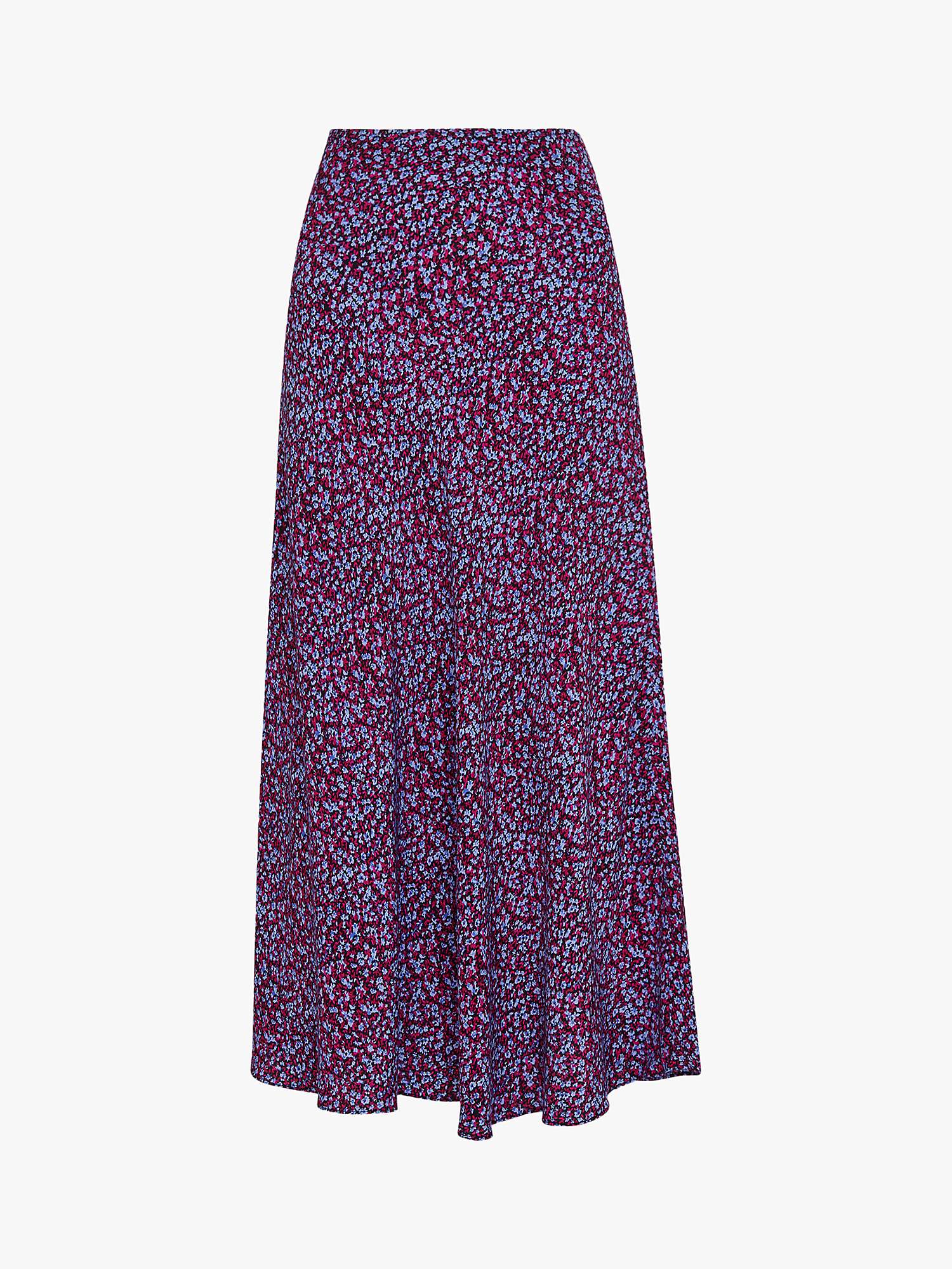 Buy Whistles Floral Garden Bias Midi Skirt, Purple/Multi Online at johnlewis.com
