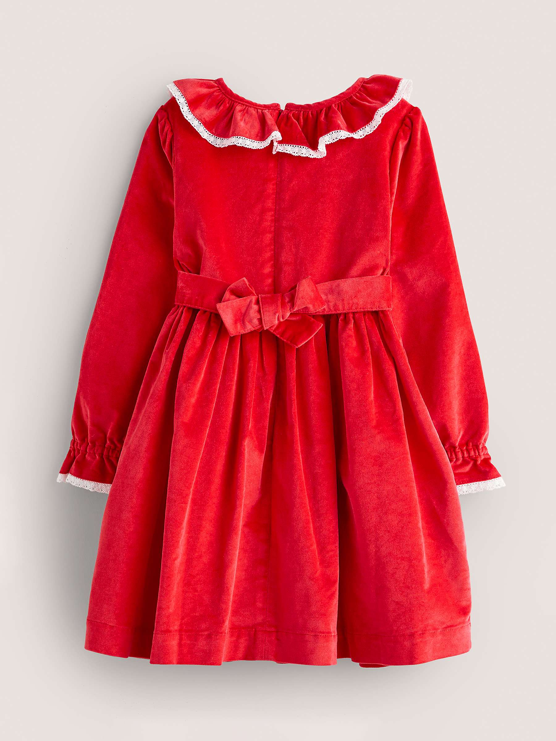 Buy Mini Boden Kids' Nostalgic Festive Dress, Rockabilly Red Online at johnlewis.com