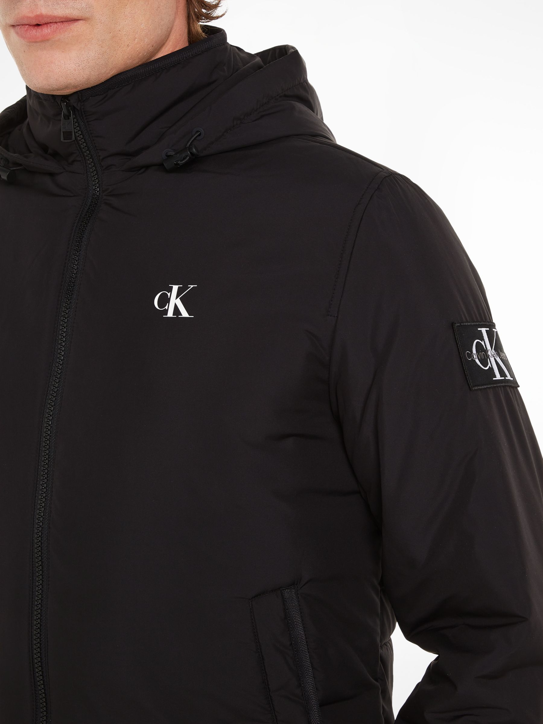 Calvin Klein Jeans Harrington Jacket, Ck Black at John Lewis & Partners