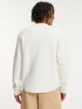 Calvin Klein Archival Monologo Waffle Long Sleeve T-Shirt, Ivory, Ivory