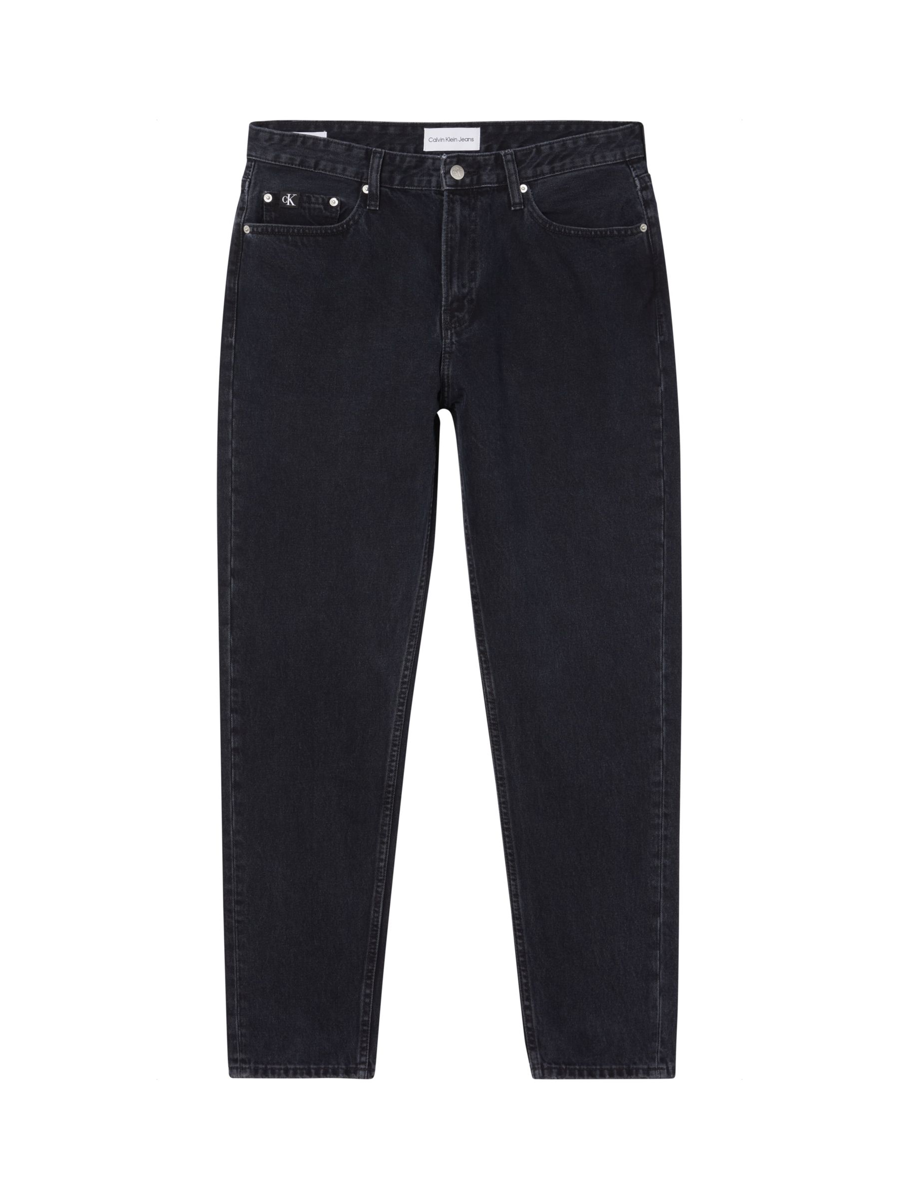 Calvin Klein Jeans Slim Tapered Jeans, Denim Grey at John Lewis & Partners