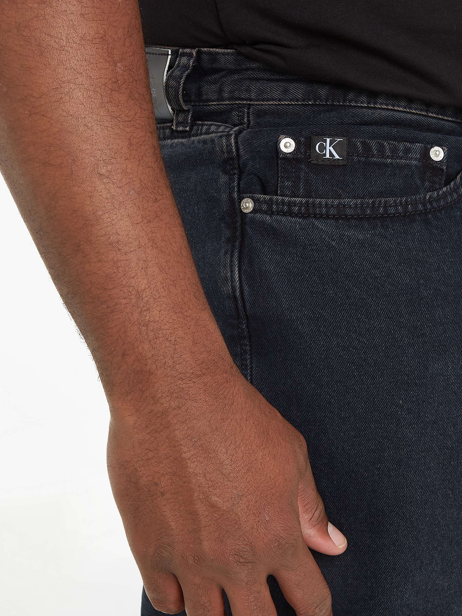Buy Calvin Klein Jeans Slim Tapered Jeans, Denim Grey Online at johnlewis.com