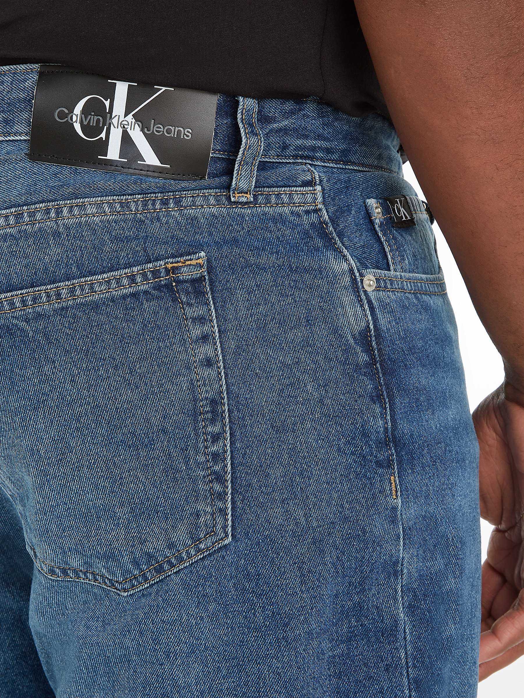 Buy Calvin Klein Jeans Slim Tapered Jeans, Denim Dark Online at johnlewis.com