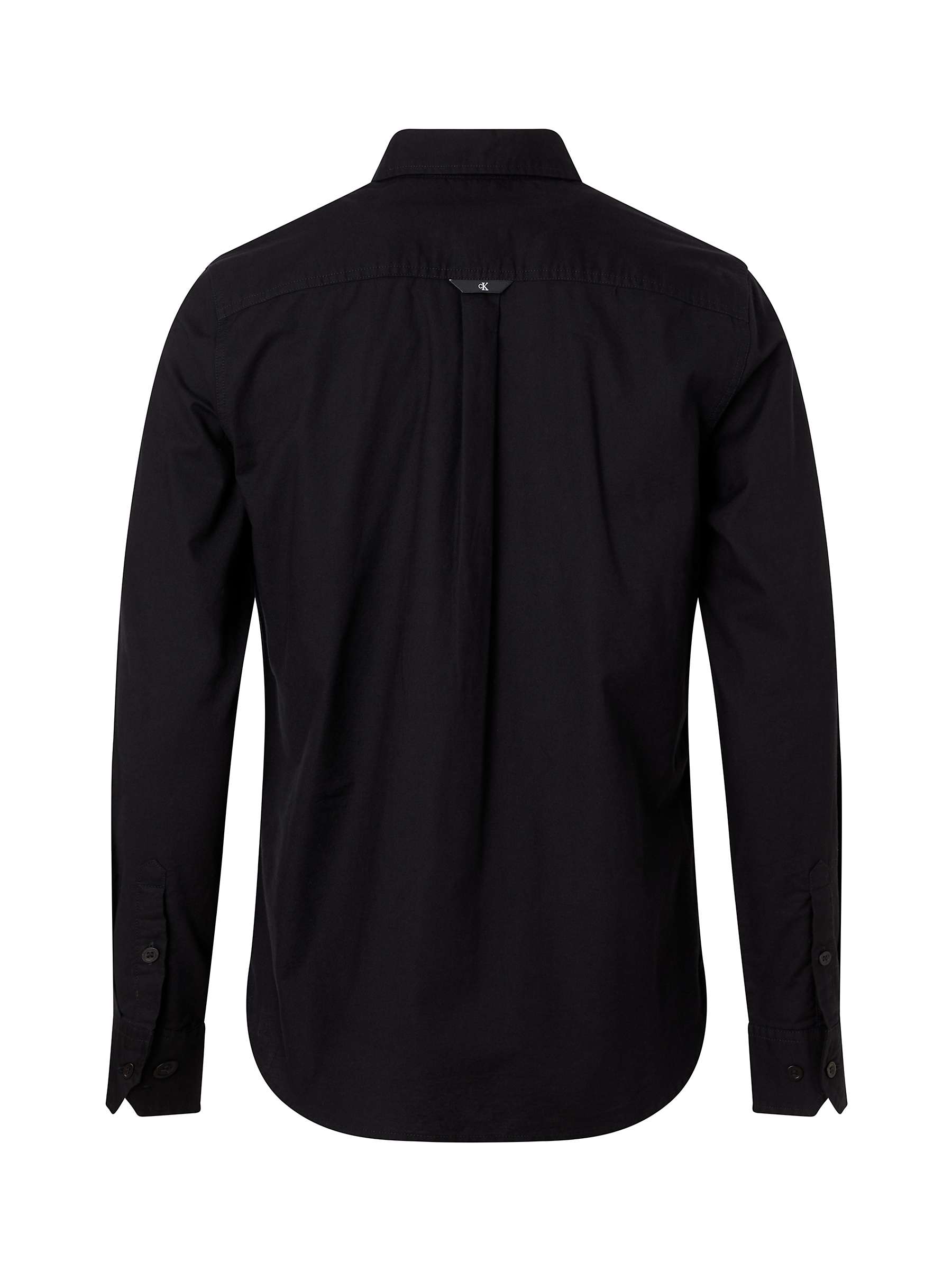 Buy Calvin Klein Jeans Shrunken Badge Shirt, Black Online at johnlewis.com