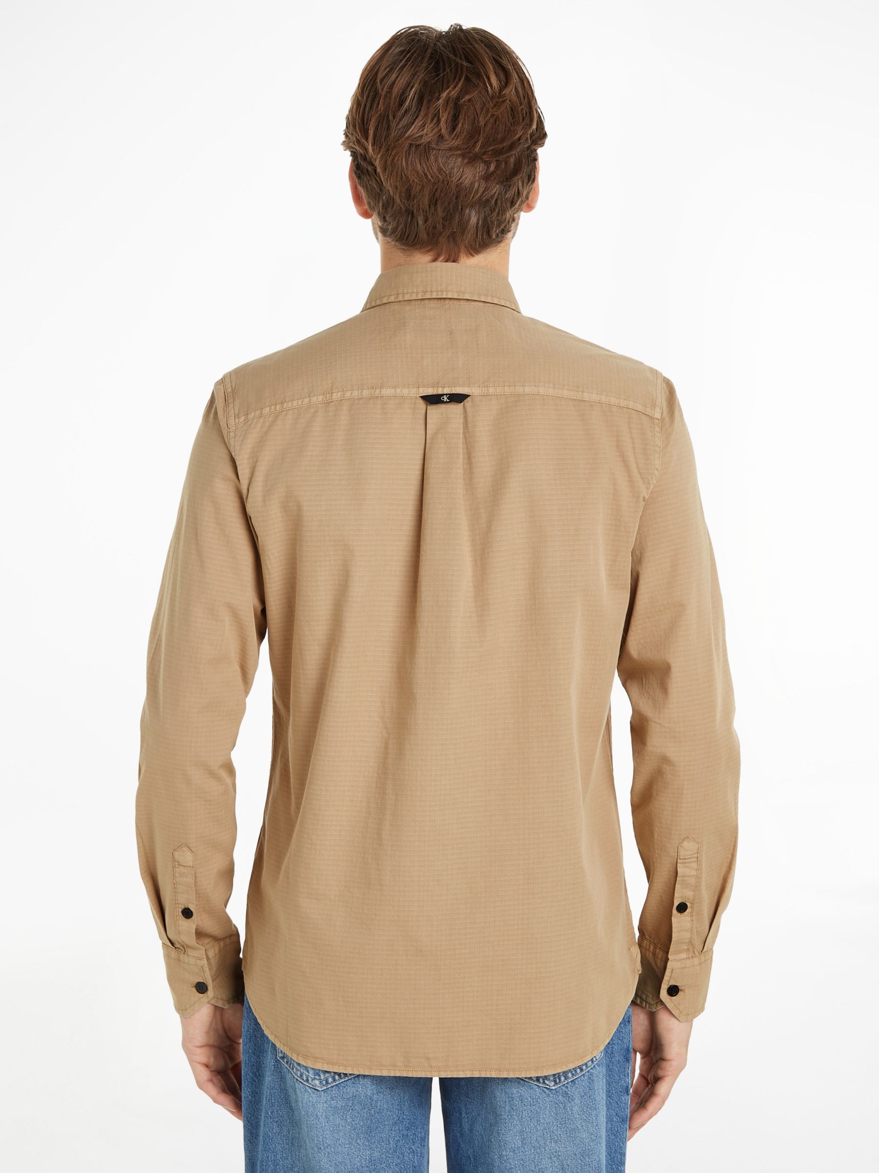 Buy Calvin Klein Jeans Ripstop Shirt, Travertine Online at johnlewis.com