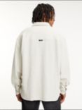 Calvin Klein Jeans Monogram Badge Knitted Shirt, White Grey Heather