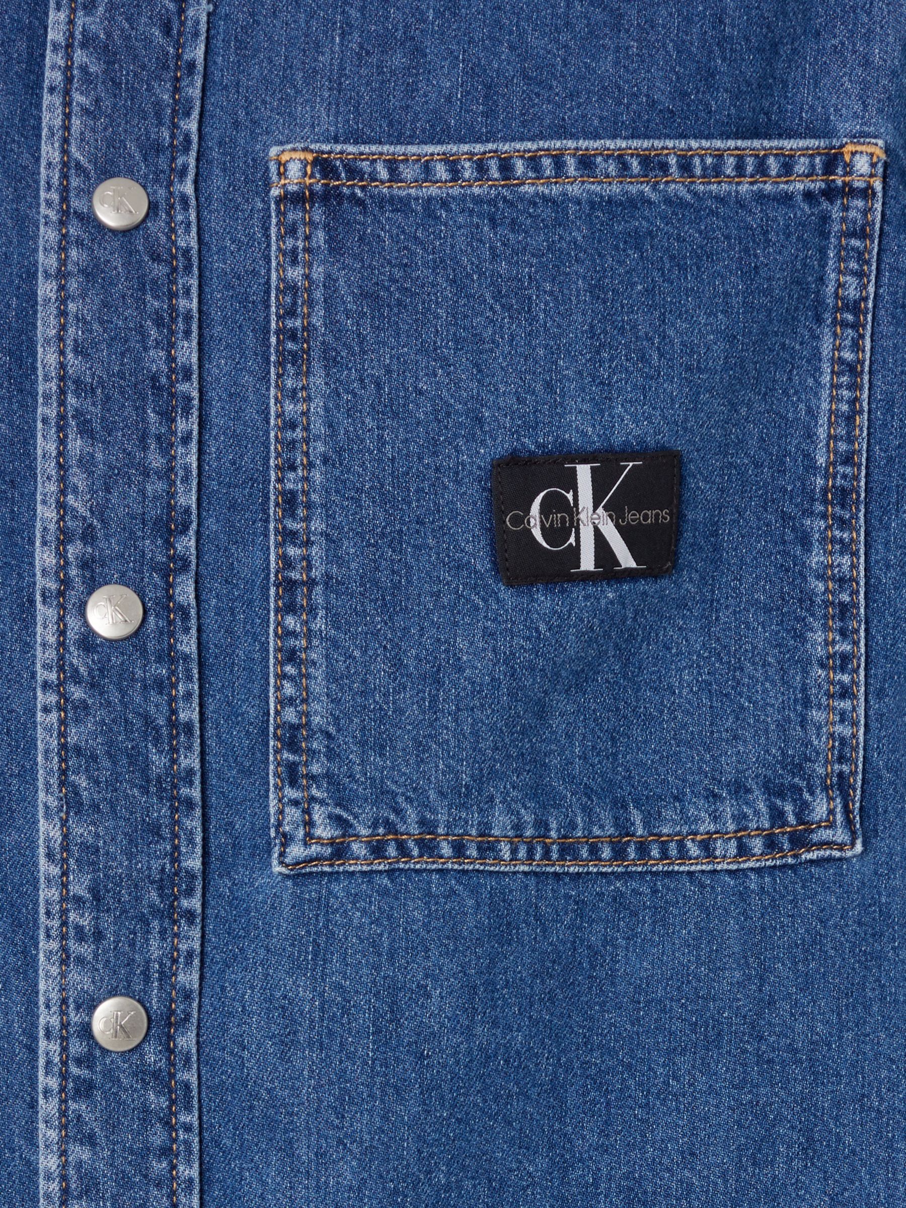 Calvin Klein Jeans Relaxed Denim Shirt, Denim Dark, L
