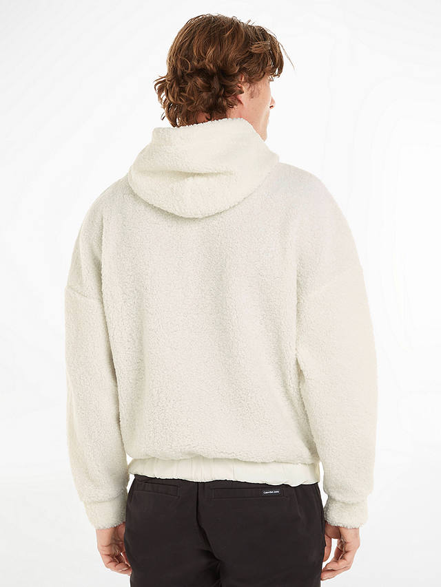 Calvin Klein Jeans Sherpa Hoodie, Ivory