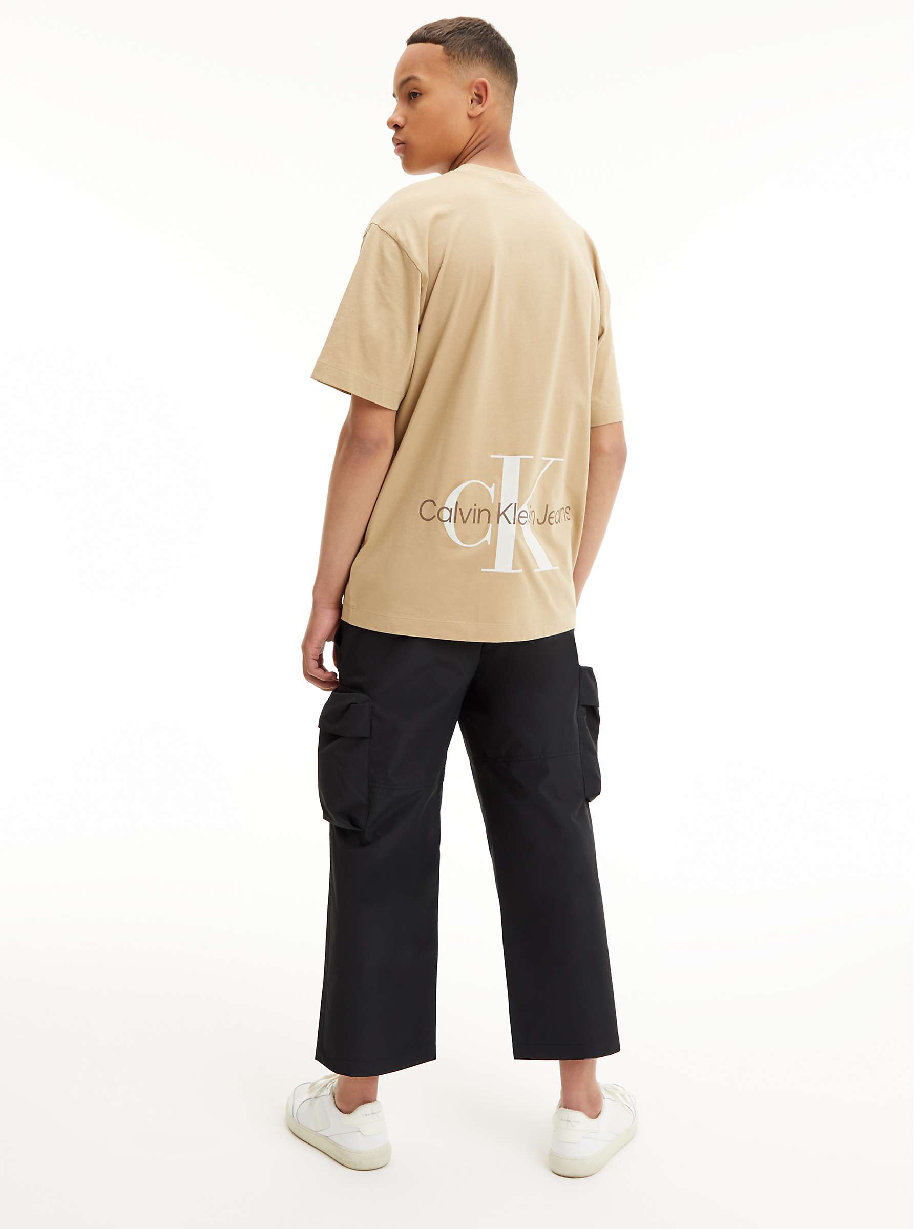 Buy Calvin Klein Jeans Arc Logo T-Shirt, Travertine Online at johnlewis.com