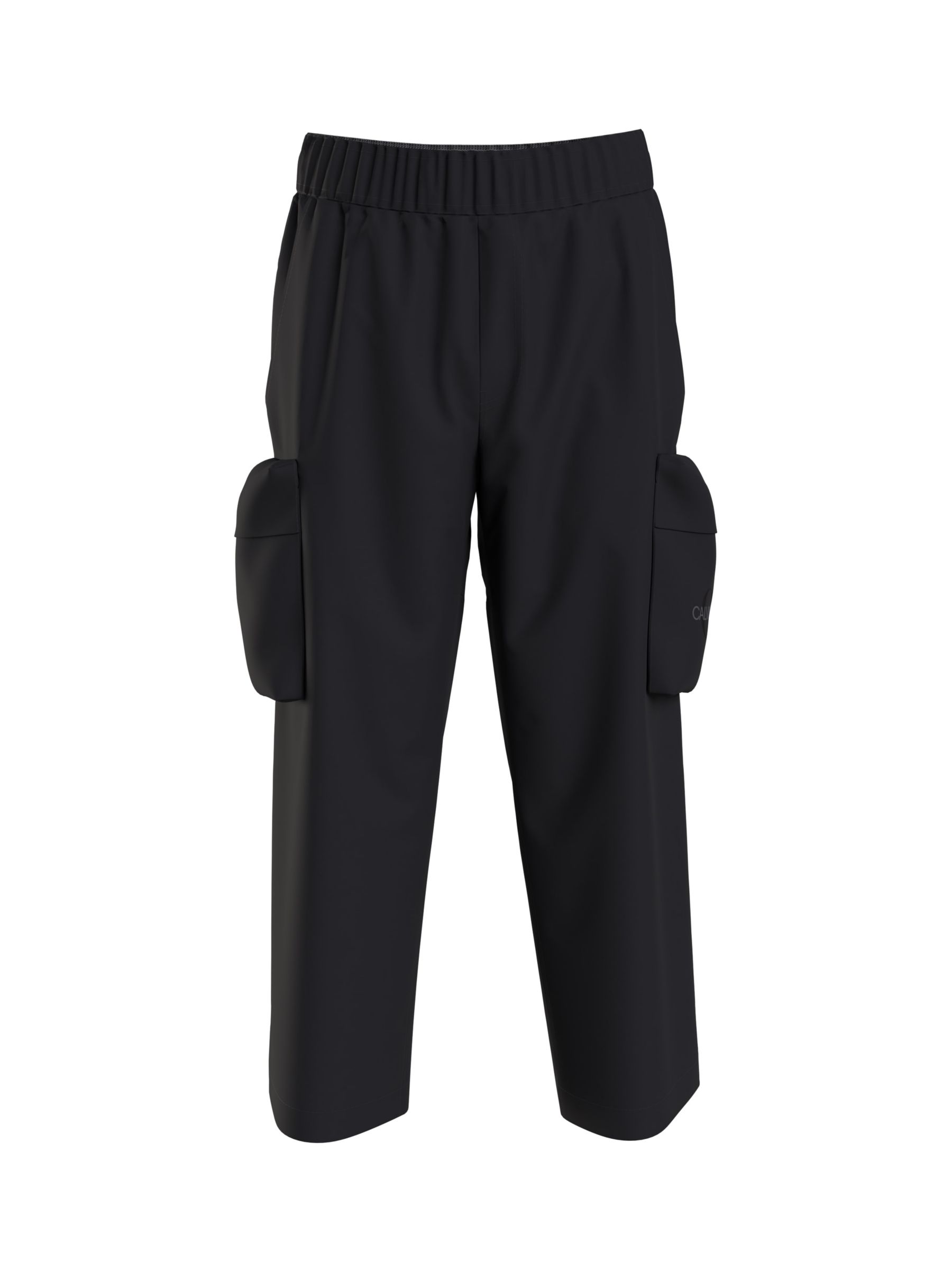 Calvin Klein Jeans Cropped Cargo Trousers, Ck Black, XS