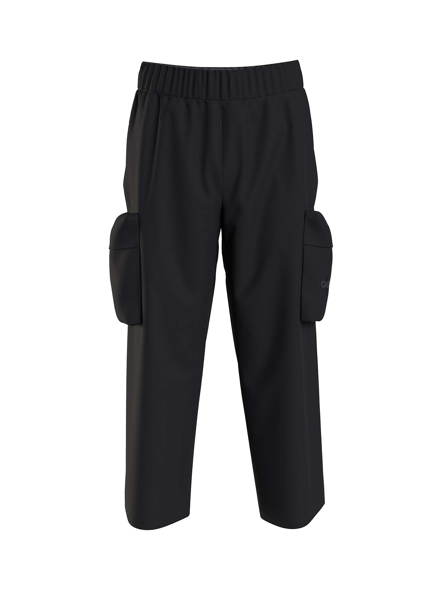 Buy Calvin Klein Jeans Cropped Cargo Trousers, Ck Black Online at johnlewis.com