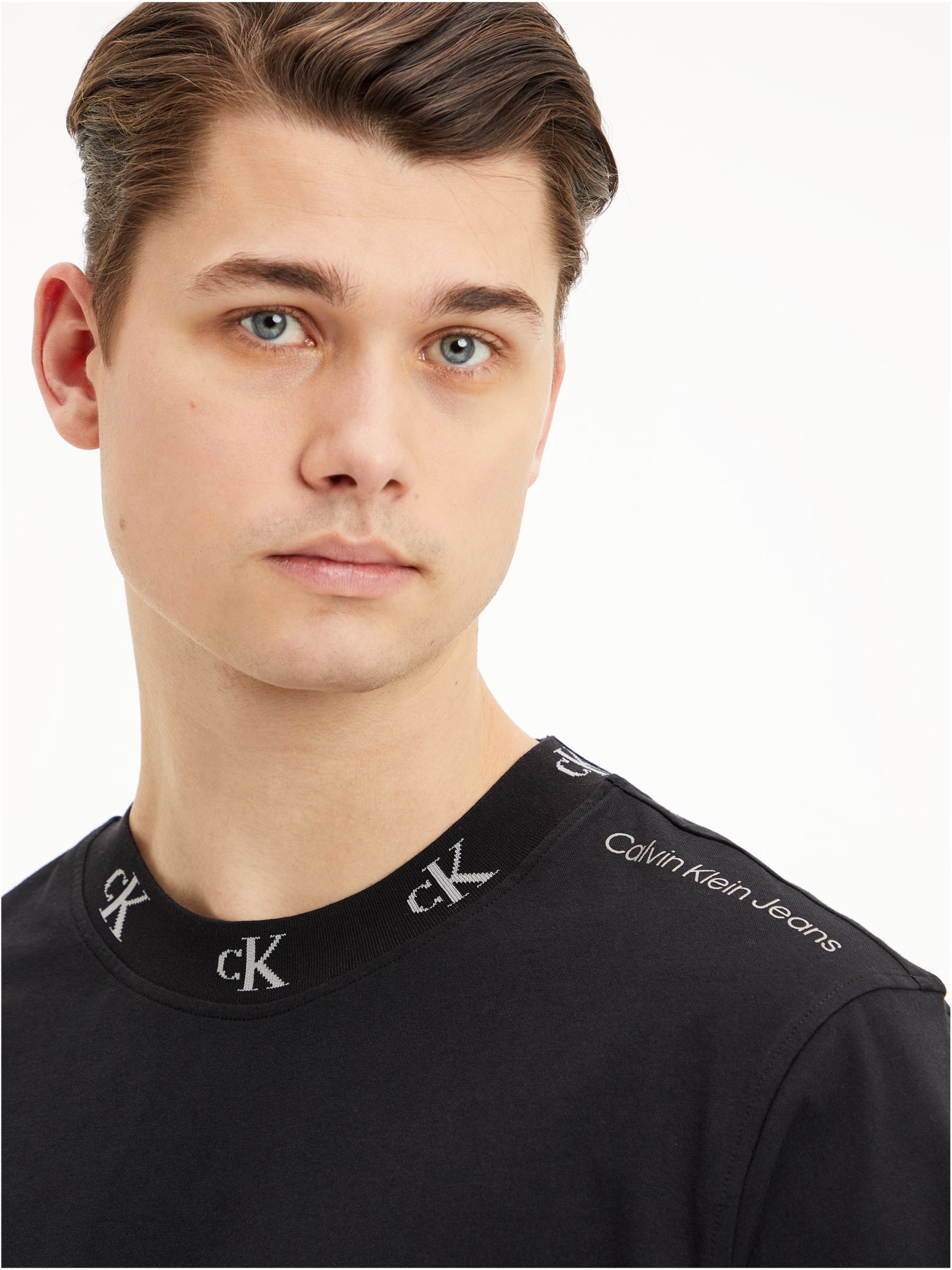 Calvin Klein Jeans Jacquard Logo T-Shirt, CK Black, XS