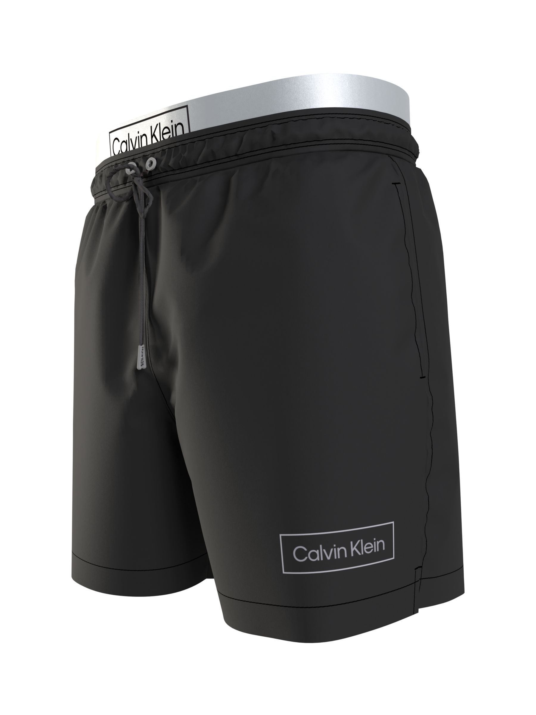 Buy Calvin Klein Recycled Poly Double Waistband Swim Shorts Online at johnlewis.com