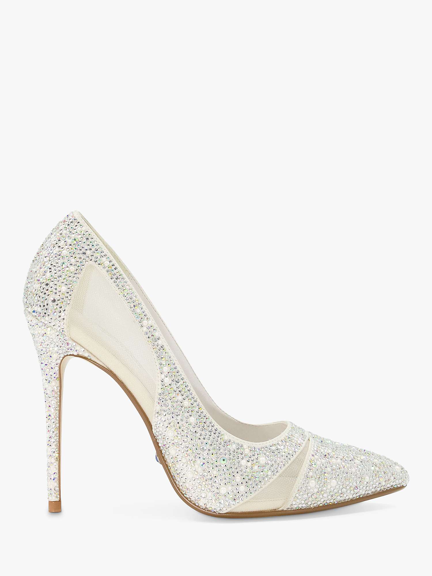 Buy Dune Bridal Collection Bellvue Embellished High Heel Court Shoes, Ivory Online at johnlewis.com