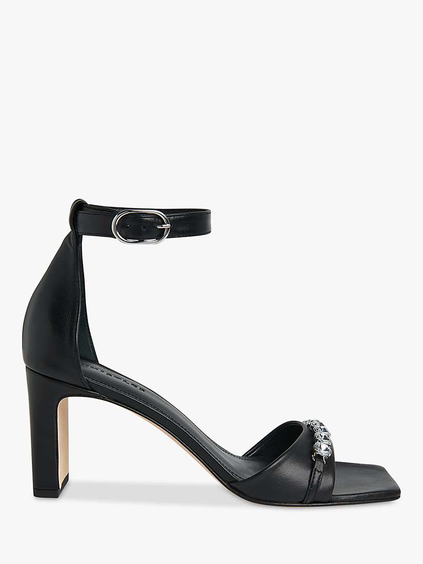 Buy Whistles Alsie Jewelled Heeled Sandals, Black Online at johnlewis.com