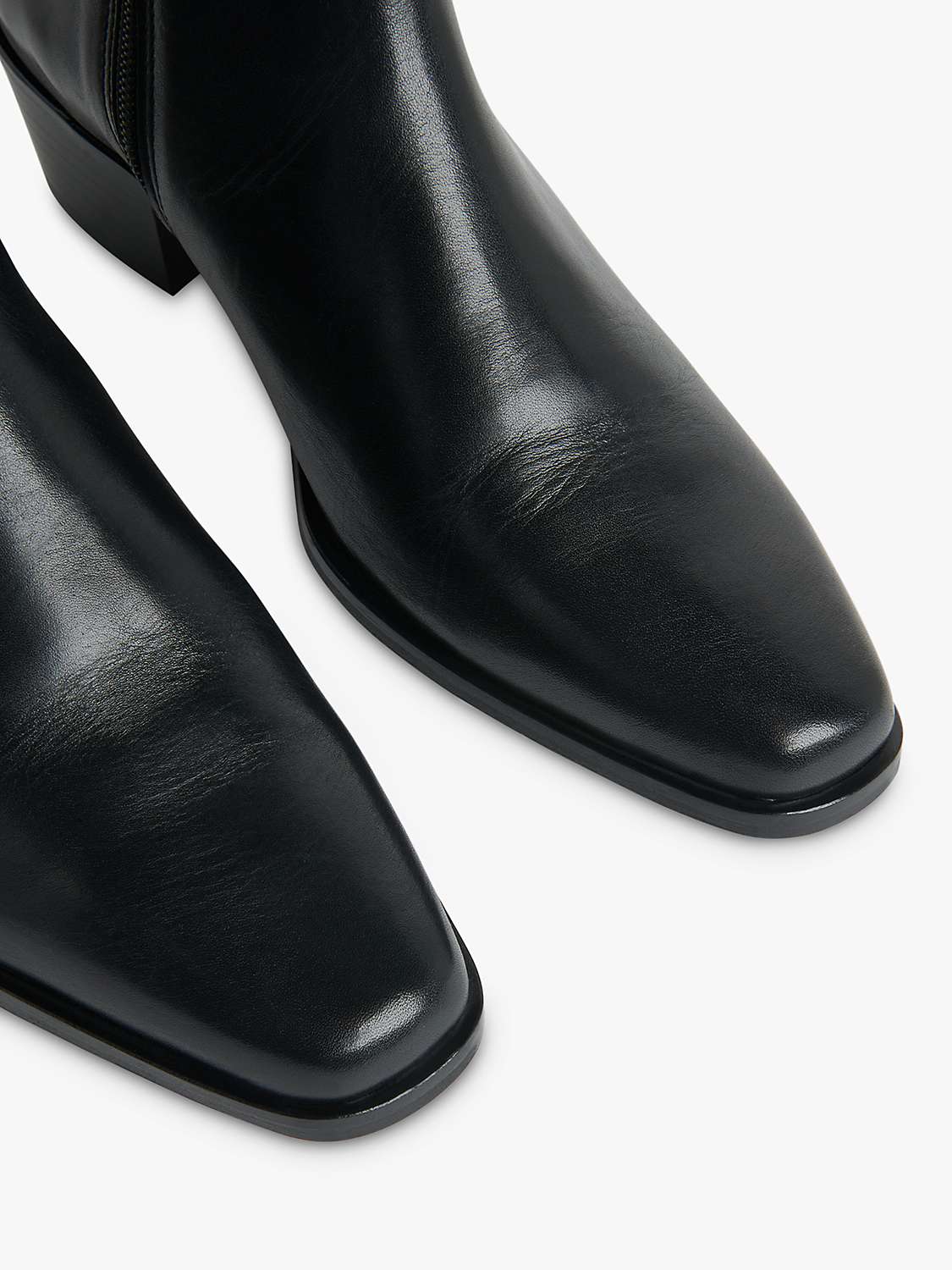 Buy Whistles Kara Leather Ankle Boots, Black Online at johnlewis.com