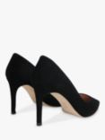 Whistles Corie High Heel Suede Court Shoes, Black