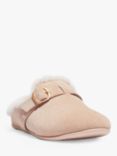 FitFlop Chrissie Shearling Lined Suede Slippers, Beige