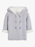 The Little Tailor Baby Plush Lined Knitted Pram Jacket, Grey