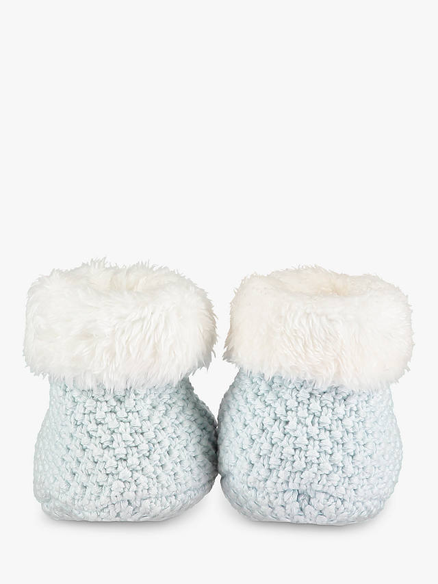 The Little Tailor Baby Knitted Booties, Blue