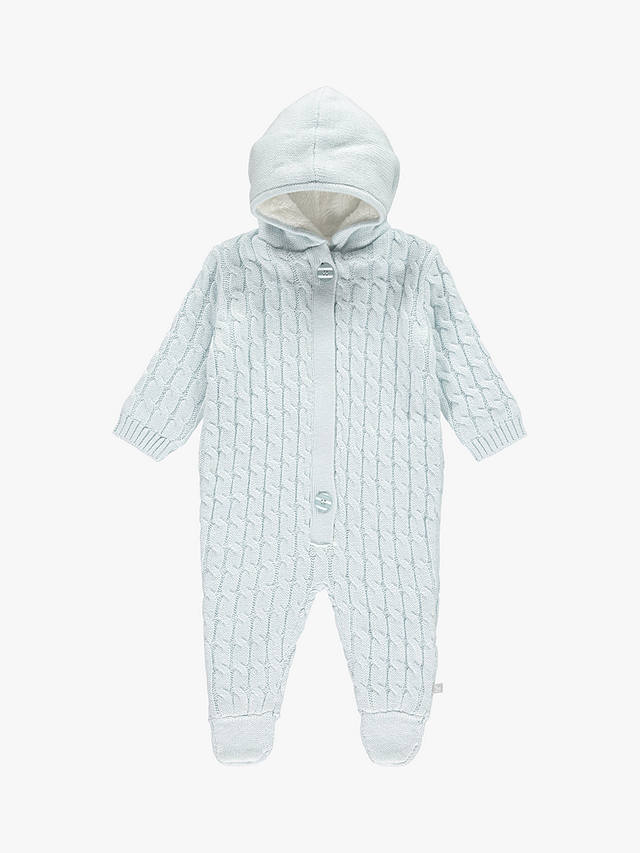 The Little Tailor Baby Knitted Snowsuit, Blue