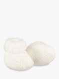 The Little Tailor Baby Knitted Booties, Cream