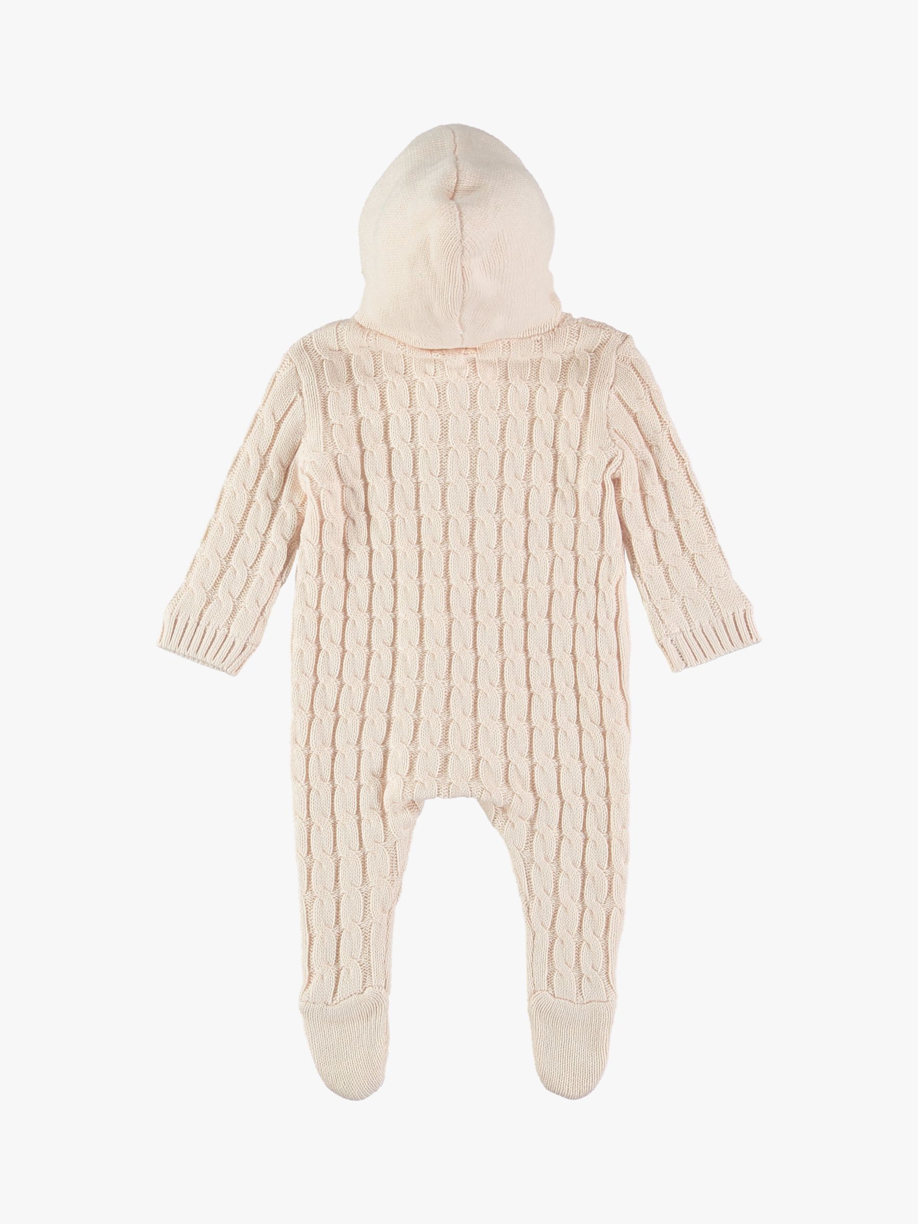 Buy The Little Tailor Baby Plain Cable Knit Lined Snowsuit Online at johnlewis.com