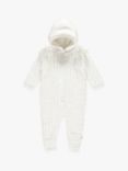 The Little Tailor Baby Knitted Snowsuit, Cream