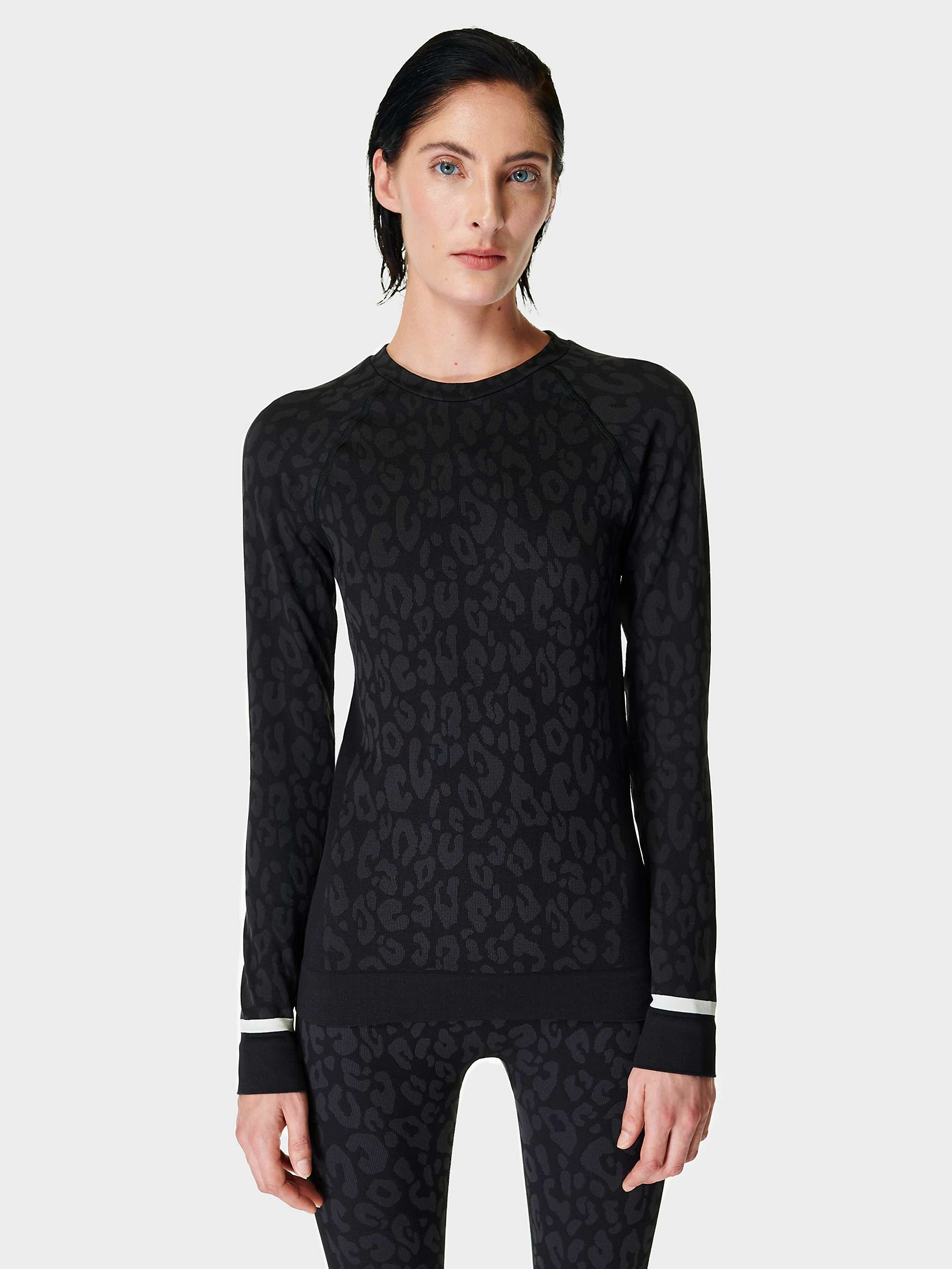 Buy Sweaty Betty Leopard Jacquard Base Layer Top Online at johnlewis.com