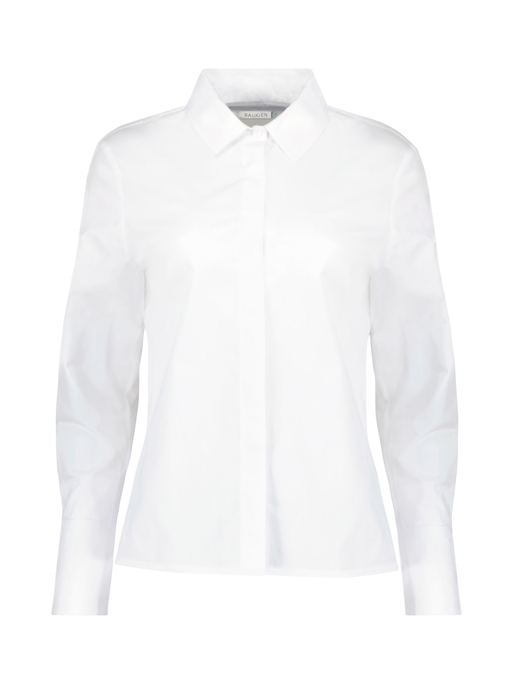 Baukjen Tinsley Plain Organic Cotton Classic Shirt, White, 6
