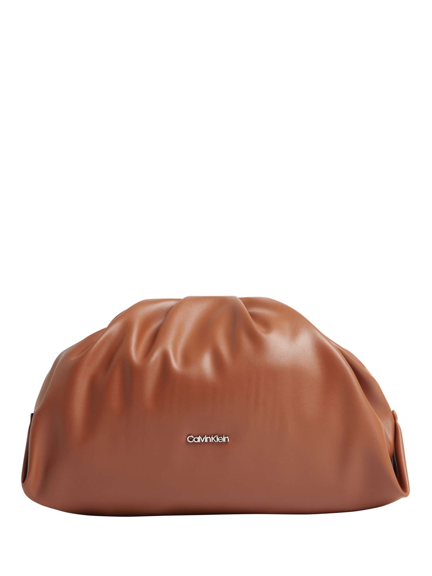 Calvin Klein Soft Clutch Bag, Cognac at John Lewis & Partners