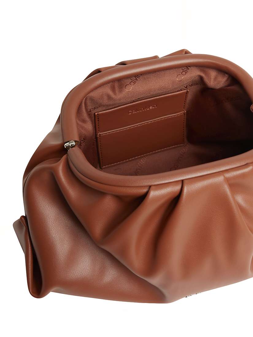 Calvin Klein Soft Clutch Bag, Cognac at John Lewis & Partners