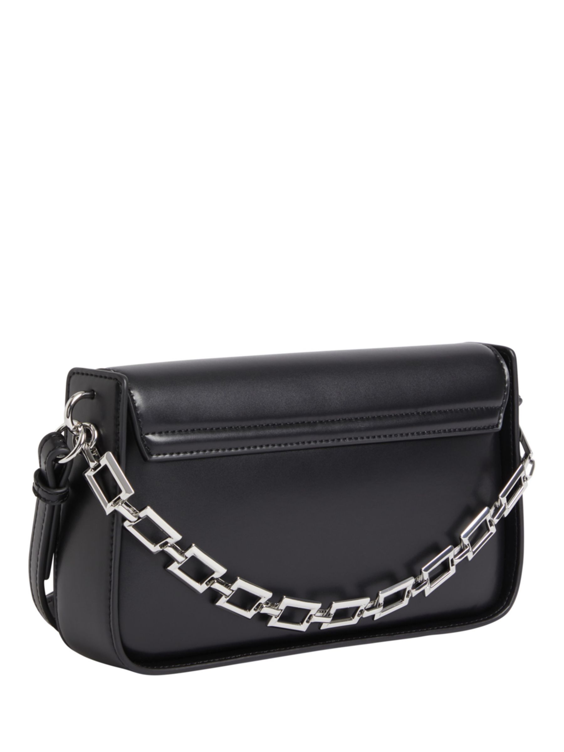 Calvin Klein Archival Chain Strap Shoulder Bag, Black at John Lewis &  Partners
