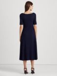 Lauren Ralph Lauren Munzie Fit & Flare Jersey Dress, Lighthouse Navy