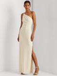 Lauren Ralph Lauren Belina Asymmetric Column Dress, Mascarpone Cream