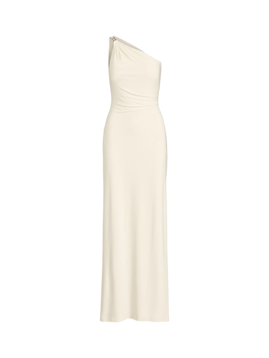 Lauren Ralph Lauren Belina Asymmetric Column Dress, Mascarpone Cream at ...