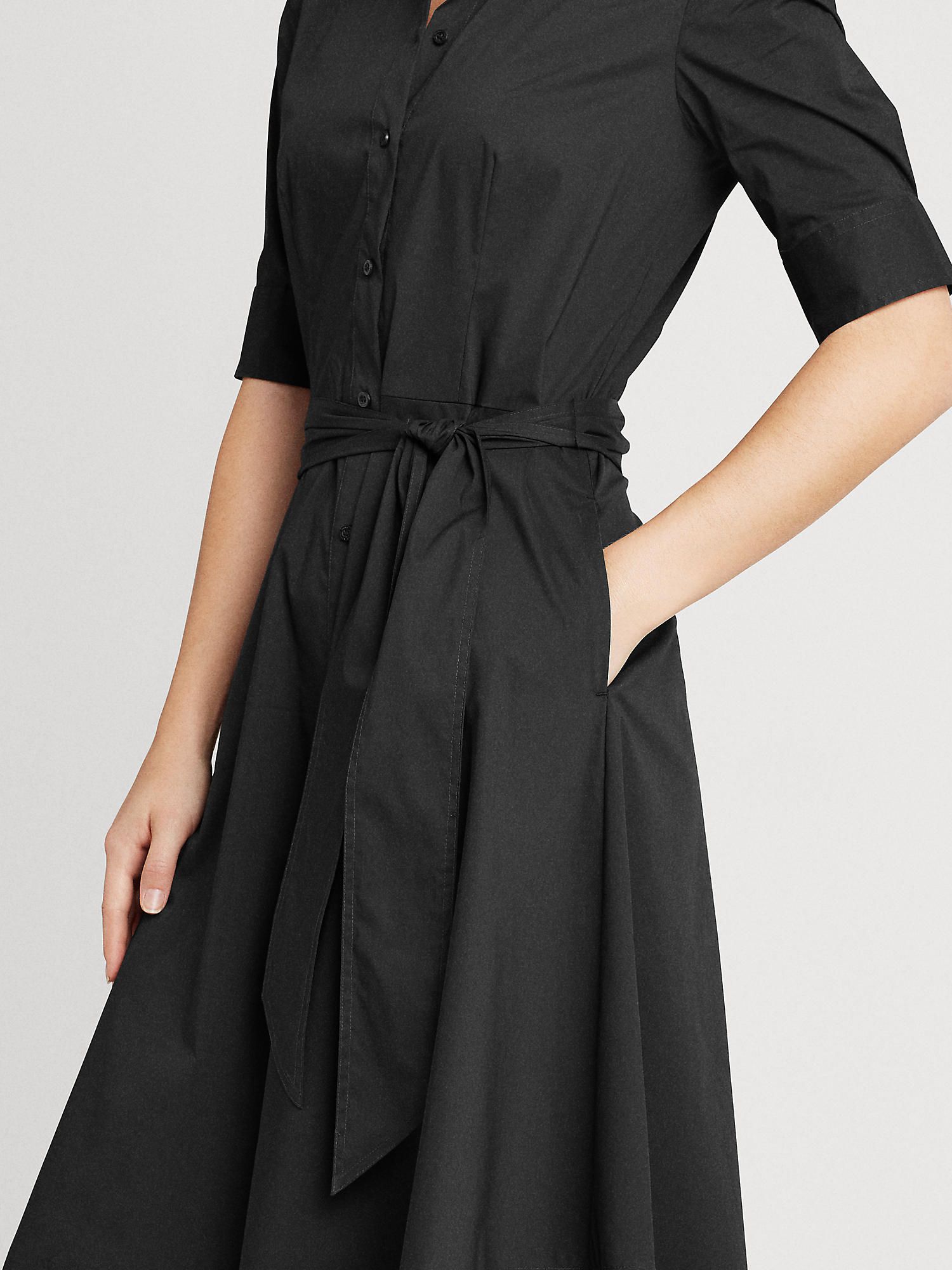 Lauren Ralph Lauren Finnbarr Short Sleeve Shirt Dress, Polo Black, 10