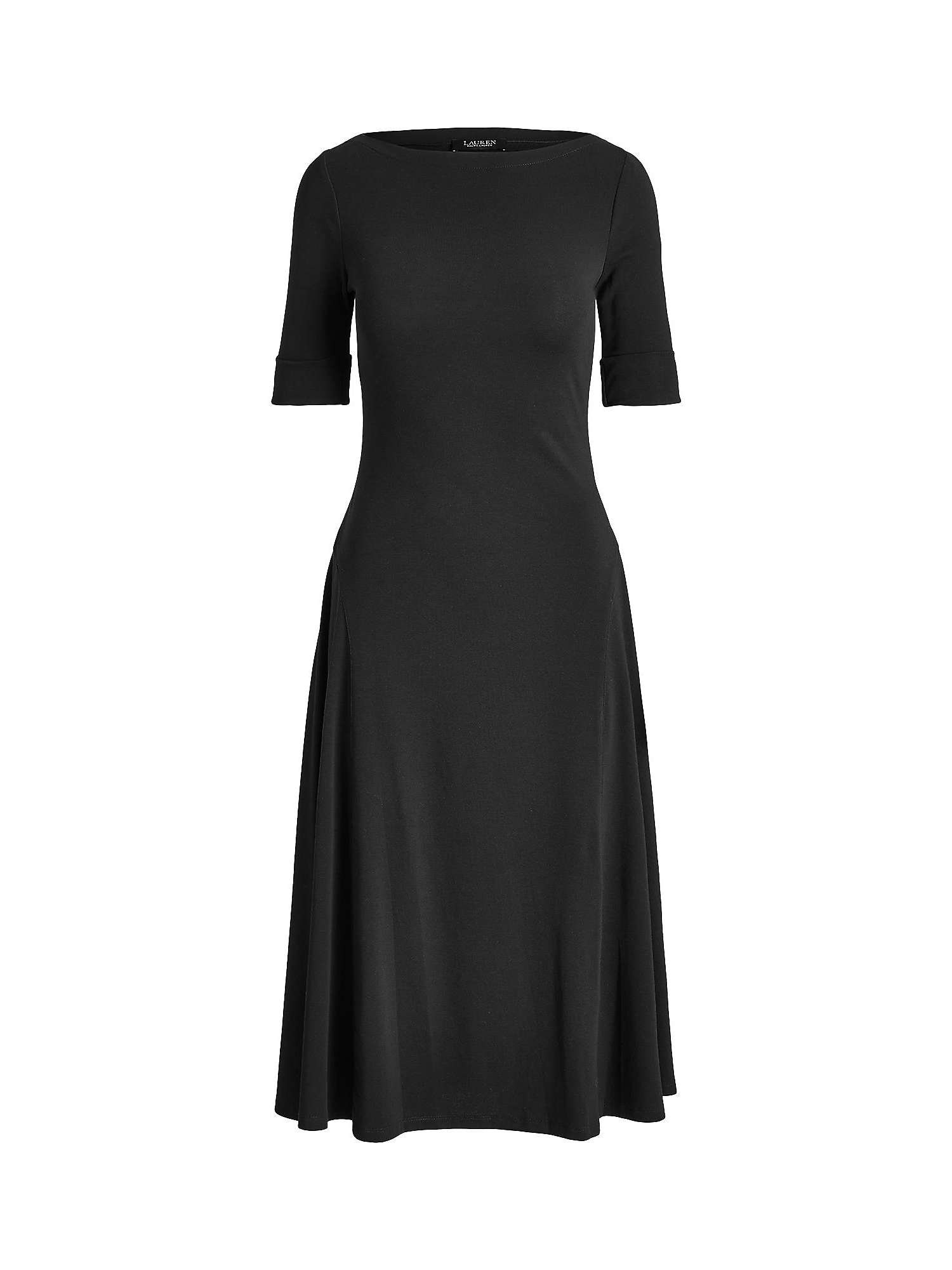 Buy Lauren Ralph Lauren Munzie Fit & Flare Dress, Black Online at johnlewis.com