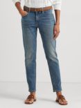 Ralph Lauren Petite Mid Rise Relaxed Tapered Jeans, Rangeland Wash