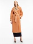 Calvin Klein Double Faced Oversized Wrap Coat, Pale Terra