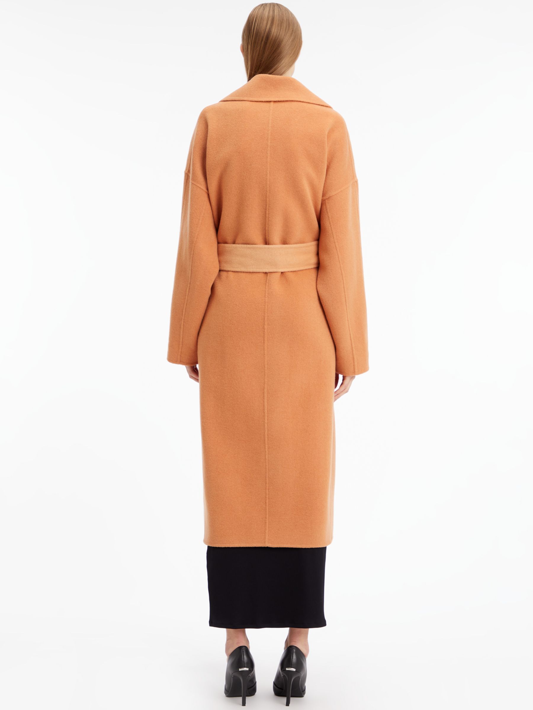 Buy Calvin Klein Double Faced Oversized Wrap Coat, Pale Terra Online at johnlewis.com