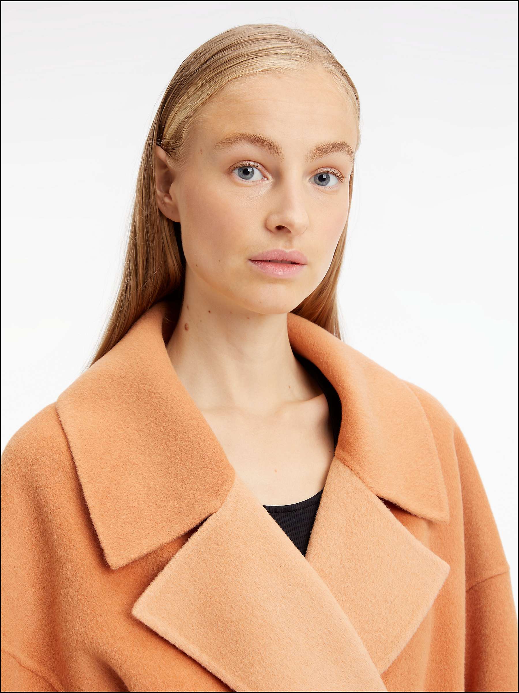 Buy Calvin Klein Double Faced Oversized Wrap Coat, Pale Terra Online at johnlewis.com
