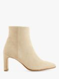 Dune Otta Suede Heel Pointed Ankle Boots, Sand