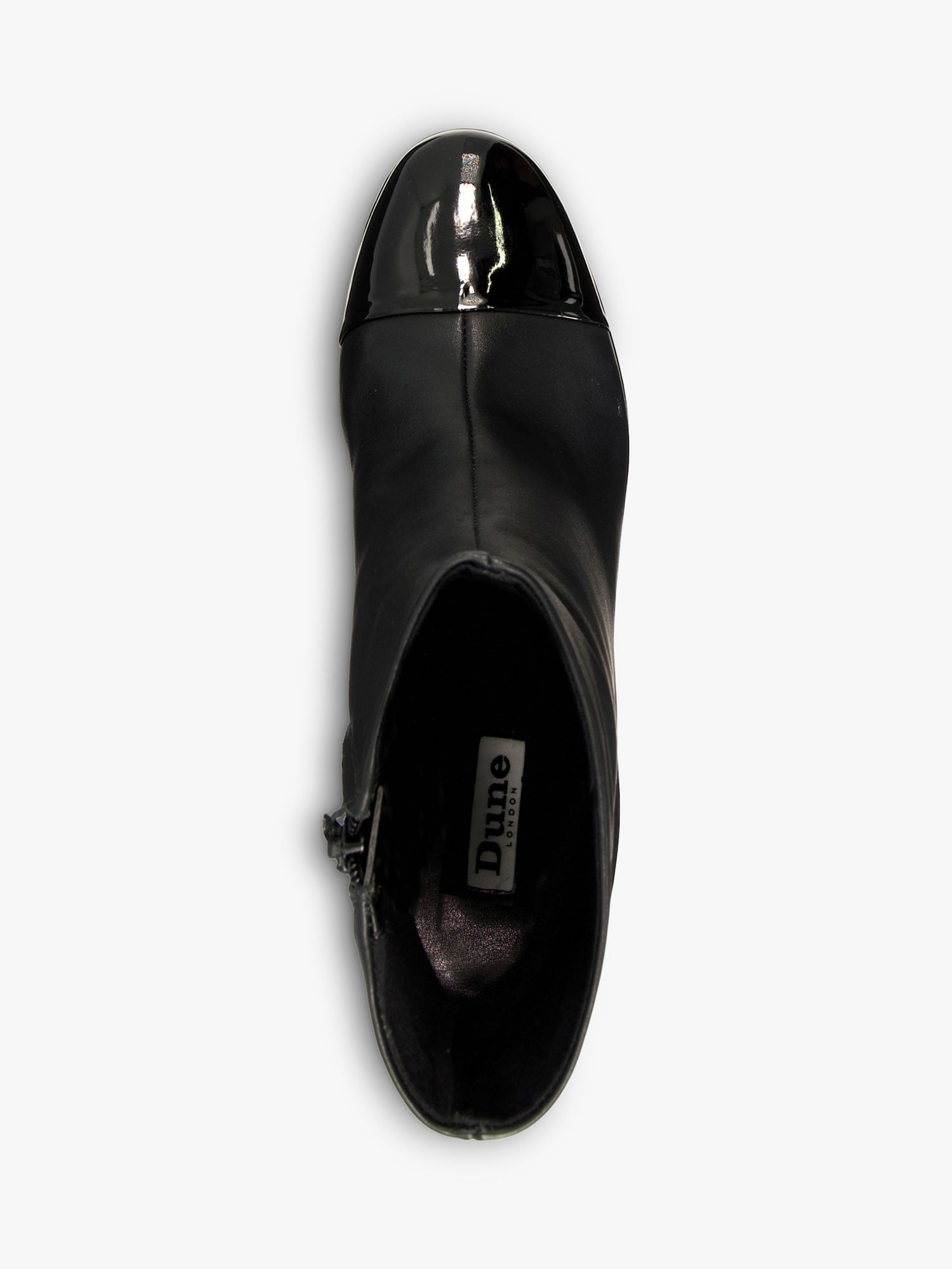 Dune Orline Leather Platform Ankle Boots, Black, 7