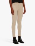 7 For All Mankind High Waist Skinny Cropped Jeans, Sateen Beige