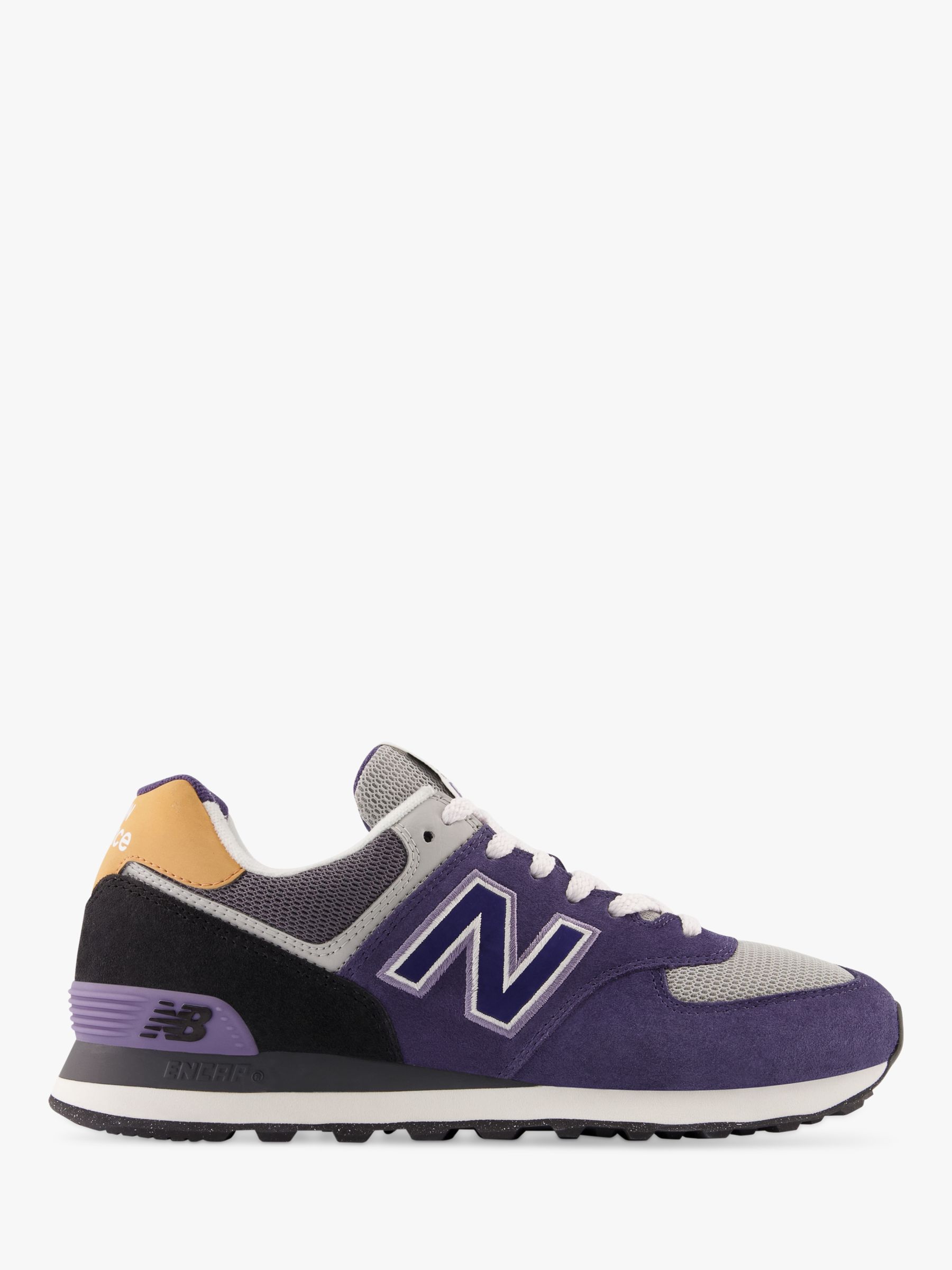 New Balance 574 Two Tone Men's Trainers, Purple at John Lewis & Partners